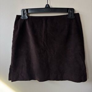 Oxford & Fulham Brown Suede Mini Skirt